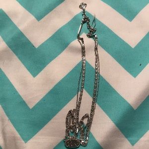 Elisa silver double strand necklace